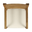 Outdoor Dining Chair Set of 2- Beige Polyester- Sandblast Natural Brown