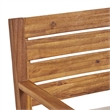 Outdoor Dining Chair Set of 2- Beige Polyester- Sandblast Natural Brown