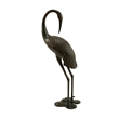 Suol Outdoor Decorative Crane Sculpture-Shiny Copper Finish Statue