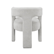 Mez Dining-Side Chair- Curved Design- Set of 2- Light Gray Boucle