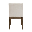 Masi Dining Side Chair Set of 2- Padded Seat- Light Gray Polyester- Brown