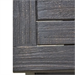 Outdoor Acacia Wood Dining Bench with Slatted Seat- Dark Gray- 60 Inch