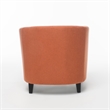 Saira Club Chair with Curved Back and Plush Cushion- Orange Fabric
