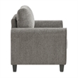 Elon Club Chair with Black Feet- Rolled Arms Design- Brown Chenille