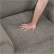 Elon Club Chair with Black Feet- Rolled Arms Design- Brown Chenille