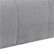 Tanya Ottoman with Casters- Plush Cushion Top- Gray Tufted Fabric- 46 Inch