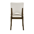 Andre Modern Side-Dining Chair Set of 2-  Angled Wood Frame- Beige Fabric