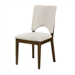 Andre Modern Side-Dining Chair Set of 2-  Angled Wood Frame- Beige Fabric