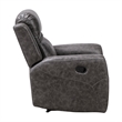 Berty Manual Reclining Chair- Wall Hugger Design- Charcoal Microfiber