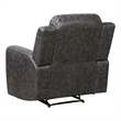 Berty Manual Reclining Chair- Wall Hugger Design- Charcoal Microfiber