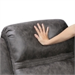 Berty Manual Reclining Chair- Wall Hugger Design- Charcoal Microfiber
