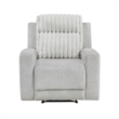 Lupe Manual Reclining Chair- Track Arms- Gray Corduroy and Microfiber