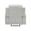 Lupe Manual Reclining Chair- Track Arms- Gray Corduroy and Microfiber