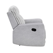 Lupe Manual Reclining Chair- Track Arms- Gray Corduroy and Microfiber