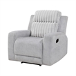 Lupe Manual Reclining Chair- Track Arms- Gray Corduroy and Microfiber