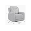 Lupe Manual Reclining Chair- Track Arms- Gray Corduroy and Microfiber