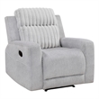 Lupe Manual Reclining Chair- Track Arms- Gray Corduroy and Microfiber