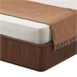 Adiba Fluted Queen Platform Bed with Curved Headboard- Walnut Wood