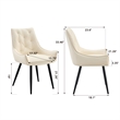 Ashley Dining Chairs with Armrests- Set of 2-White Faux Leather