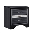 Queen Bedroom Set- Black Gray- 5pc w 2 Nightstands- Dresser- Mirror