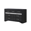 Queen Bedroom Set- Black Gray- 4pc w 2 Nightstands- Dresser