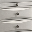 Queen Bedroom Set- Storage- Antique White Zinc- 3pc w 2 Nightstands