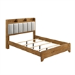 Queen Bedroom Set- Light Aspen Brown Gray- 3pc w 2 Nightstands