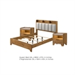 Queen Bedroom Set- Light Aspen Brown Gray- 3pc w 2 Nightstands