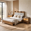 Queen Bedroom Set- Light Aspen Brown Gray- 3pc w 2 Nightstands