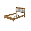 Queen Bedroom Set- Light Aspen Brown Gray- 2pc w Nightstand