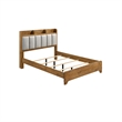 Queen Bedroom Set- Light Aspen Brown Gray- 2pc w Nightstand