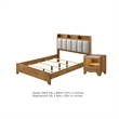 Queen Bedroom Set- Light Aspen Brown Gray- 2pc w Nightstand