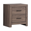 Queen Bedroom Set- Storage Design- Brown- 2 Piece Set with Nightstand