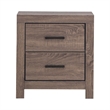 Queen Bedroom Set- Storage Design- Brown- 2 Piece Set with Nightstand