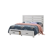 Queen Bedroom Set- Storage Design- White- 2 Piece Set with Nightstand