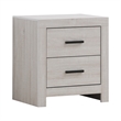 Queen Bedroom Set- Storage Design- White- 2 Piece Set with Nightstand