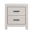 Queen Bedroom Set- Storage Design- White- 2 Piece Set with Nightstand