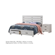 Queen Bedroom Set- Storage Design- White- 2 Piece Set with Nightstand