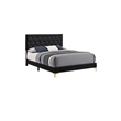 Queen Bedroom Set- Black and Gold- 2 Piece Set with Nightstand