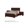 King Bedroom Set- Storage Design- Brown- 3 Piece Set with 2 Nightstands