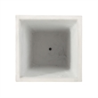 Rahu Tall Tapered Planter- Framed Panel-  Antique White Concrete 31 Inch