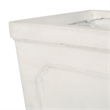 Rahu Tall Tapered Planter- Framed Panel-  Antique White Concrete 31 Inch