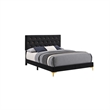 Queen Bedroom Set- Black and Gold- 3 Piece Set with 2 Nightstands