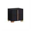 King Bedroom Set- Black and Gold- 2 Piece Set with Nightstand