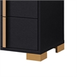 King Bedroom Set- Black and Gold- 2 Piece Set with Nightstand