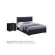 King Bedroom Set- Black and Gold- 2 Piece Set with Nightstand