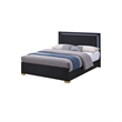 King Bedroom Set- Black and Gold- 3 Piece Set with 2 Nightstands