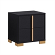 King Bedroom Set- Black and Gold- 3 Piece Set with 2 Nightstands