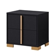King Bedroom Set- Black and Gold- 3 Piece Set with 2 Nightstands