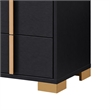 Queen Bedroom Set- Black and Gold- 2 Piece Set with Nightstand